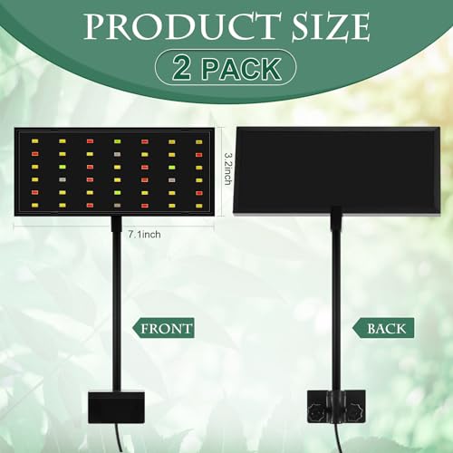 Rossesay 2 Pack Fish Tank Light Clip on LED Aquarium Light 12w 42 LEDs Assemble Aquarium Lamp with White Blue Red Green, 7-14 Inch for 7-22 Inch Planted Tank