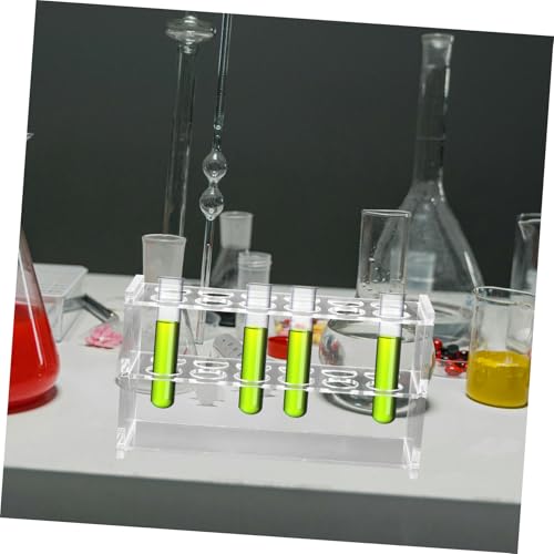 PRETYZOOM 6holes Test Tube Holder Organizer Slot Acrylic Rack for Tubes Lightweight and Portable Storage for Lab Use Secure and Sturdy Design to Prevent Spills