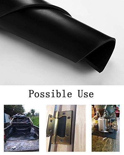 NABOWAN Solid Rubber Strip,Sheets,Rolls 1/8" (.125") Thick x 2" Wide x 120" Long, Thin Neoprene Rubber, Perfect for DIY Rubber Gasket, Weather Stripping, Sealing, Padding, Mat - size: 2" Wide x 120" Long, style: 1/8" (.125") Thick