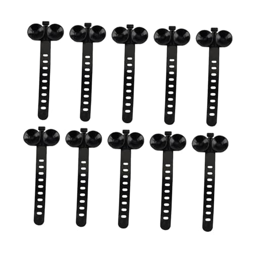 10 Suction Cup Clamps for, Multifunctional Pipe Fittings, Black