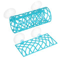 MiOYOOW Betta Fish Tunnel, Hollow Fish Resting Tube Suction Cup Mounting Fish Hide Shelter for Small Fish Shrimp Betta - color: Blue