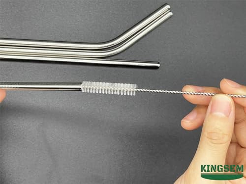 20PCS Straw Cleaner Brush kit, Straw Brush of 8mm-10.6 inch for Water Bottle Sippy Cup with Straw, Glass Straw,Piper Cleaning, Tubes Cleaning Like Filter and Sink Drain Hair Remover - size: Hairy top