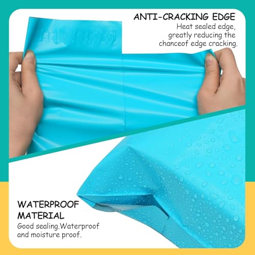 Poly Mailers 10x13 inch 200 Pcs, Blue Plastic Mailing Envelopes with 2.4mil Thickness, Waterproof and Tear-resistant Shipping Bags for Clothing, Tamper Proof Self-Seal Mailers Poly Bags - color: Blue, size: 10x13 Inch 200 Pcs