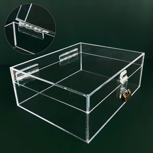 2pcs Acrylic Small Clear Plastic Transparent Folding Self-Adhesive Continuous Hinge for Cabinet Drawer Furniture Aquarium Lid DIY Crafts Display Stand 200x42 mm
