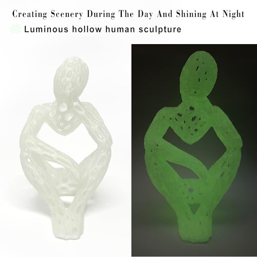 Shrimp Hide Cave for Aquarium - Luminous Shrimp Cave & Sculpture, 3D Printed White Fish Tank Accessories Decorations, Safe Shelter for Shrimps/Betta/Turtles, Mini Art Statue (White/Glowing Green) - color: White/Glowing Green