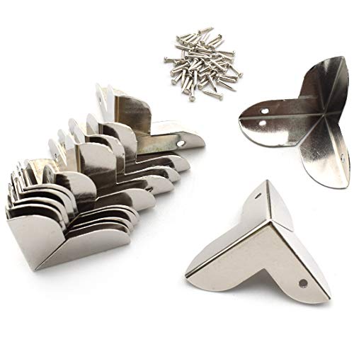 SDTC Tech 12-Pack Mini Jewelry Box Corner Protectors Metal Edge Guard Cover - Silver - color: Silver