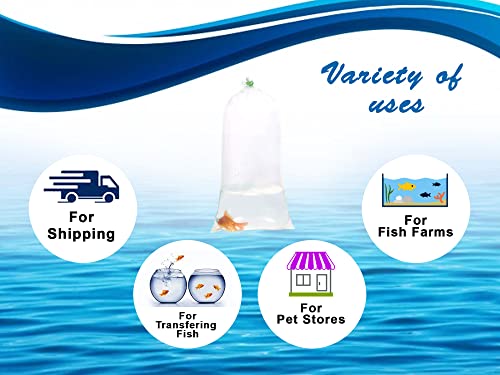 Fishery Bags 12 Inches Leak Proof Rounded Bottom Corners Clear Plastic Fish Bags for Marine and Tropical Fish Transport. (12" x 24" / 50 Pack / 2.25 Mil) - size: 12" x 24" / 50 Pack / 2.25 Mil