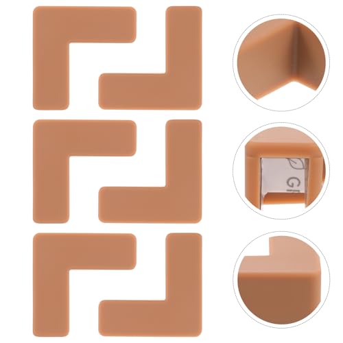 6pcs Soft Silicone Tank Corner Protectors for Fish Tanks and Pet Carriers, Medium Brown Bumpers Edge Guards for Aquarium Safety and Furniture Babyproofing