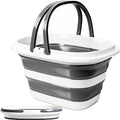 Collapsible Mop Bucket, 16L/4.2Gallon Foldable Silicone Square Cleaning Bucket with Handle, Large Capacity Portable Bucket for Floor Cleaning, Laundry, Car Wash, Camping & Home Storage - size: Medium