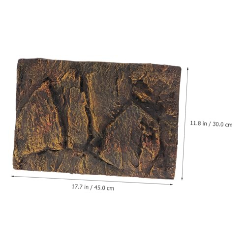 BESPORTBLE 3D Reptile Tank Background Board Realistic Turtle Tank Decor Adhesive Terrarium Back Wall