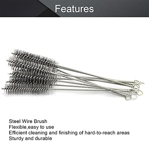 Utoolmart Steel Wire Cleaning Brush, Spiral Power Tube Brush, Steel Wire Tube Brush Cleaning Tool, Tube Bottle Brush, 1.0-inch Diameter 12-inch Length, 10pcs - color: 10pcs, size: 2.5cm