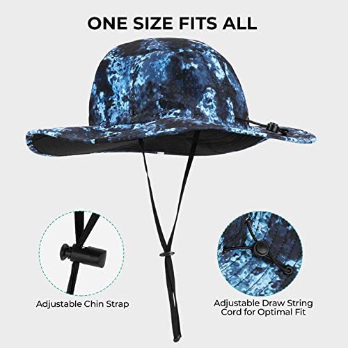 KastKing Sol Armis UPF 50 Boonie Hat - Sun Protection Hat, Fishing Hat, Beach & Hiking Hat, Paddling - color: K: Calypso, size: Laser-vented Design