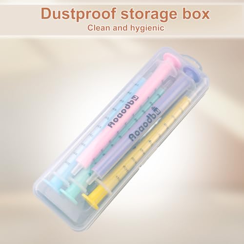 Baby Medicine Dispenser Syringe For Children,Oral Syringes, Liquid Plastic Syringe Without Needle,Leak proof Dosing Tools,5 Uniquely Colour Syringes - 5 Pack - size: 5 Pack