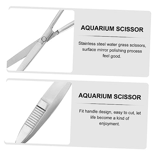 Toyvian Portable Aquarium Scissors Professional Water Grass Clipper for Aquascaping Durable and Ergonomic Design for Precision Trimming of Aquatic Plants