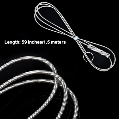 2PCS 60 Inch Ultra Long Stainless Steel Cleaning Brushes, Reusable Drainage Pipe Dredging Tools, Flexible Feed Pipe Brush for Automotive Drainage Outlets - color: For Cars