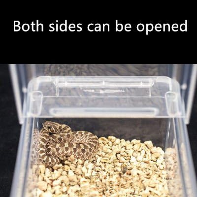 Hypeety Small Reptile Breeding Box for Reptiles Small Snake Turtle Spiders Geckos Frogs Breeding Box Case Feeding Hatching Container Reptile Tank Terrarium