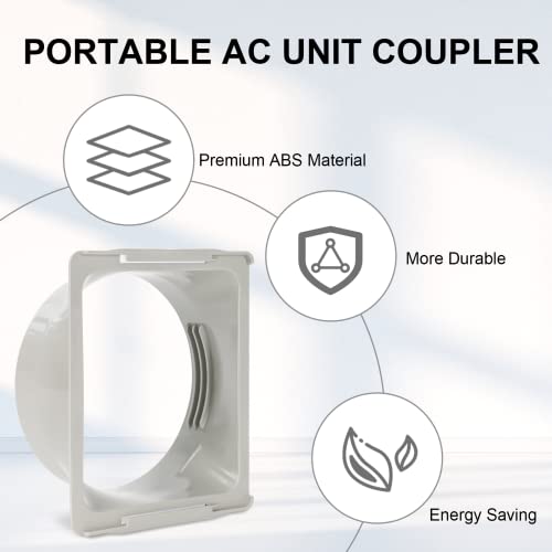 Portable AC Exhaust Hose Coupler 5.9 inch Air Conditioner Unit Vent Tube Connector Portable Air Conditioning Interface Adapter Accessories Parts (AA02) - style: AA02