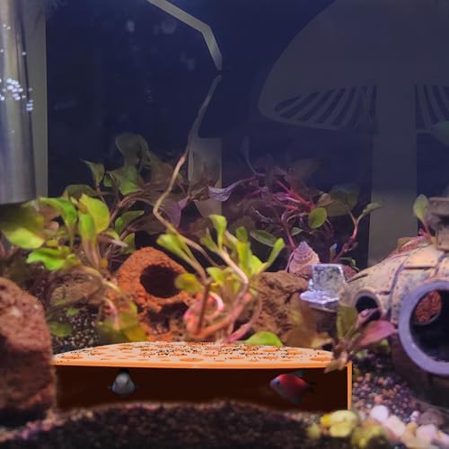 WishLotus Shrimp Hides for Aquarium, Shrimp Cave with Holes, ShrimpHide for Aquarium Fish Tanks ShrimpPonds Breeding Tanks, Hideout for Small One(Brown) - color: Orange