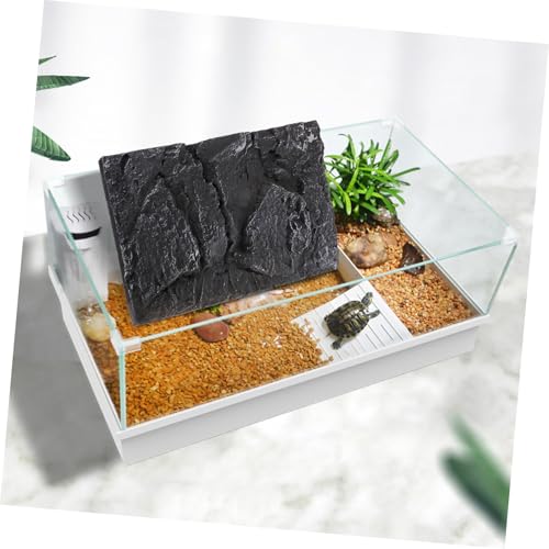 Mikikit Lifelike Reptile Tank Background Board Turtle Tank Decoration Reptile Enclosure Realistic Backdrop Lizard Snake Gecko Bearded Dragon Chameleon Tortoise Frog - color: PU621