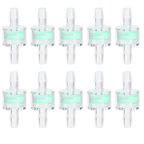 Aquarium Check Valves 10 PCS Plastic ABS 8mm Green for Air Pump, Non Return Valve for Fish Tank Silicone Tube Filtration