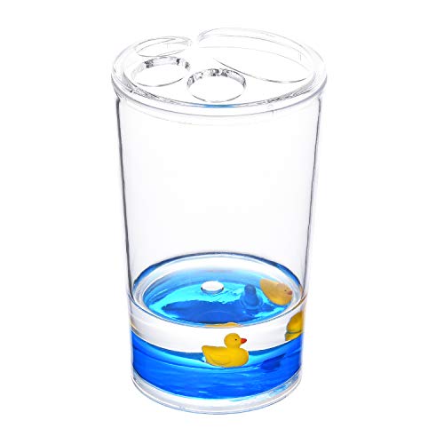 Locco Decor 5 Piece Acrylic Liquid 3D Floating Motion Bathroom Vanity Accessory Set Duck - size: 5-piece, style: Duck