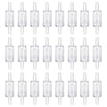 M METERXITY 24-Pack Aquarium Air Check Valve, Plastic One Way Non-Return Valves Air Valve Air Tubing Accessories Air Pump Accessories for 3/16" Airline Tubing Fish Tank [Clear White]