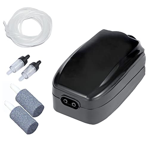 AQUANEAT Aquarium Air Pump, 100 Gal Fish Tank Air Pump, Hydroponic Oxygen Aerator with Airline Tubing, Bubbler Stones, Check Valve - size: 24-Pack