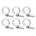 uxcell 6Pcs Double Wire Hose Clamp, 40-45mm Adjustable Stainless Steel Wire Hose Clips with M8 Bolt for Dust Collection Hose, Pump Hose Pipe - size: 40-45mm