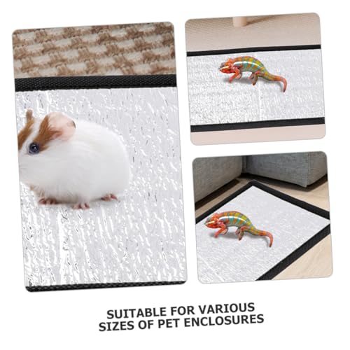 Toddmomy Reflective Insulation Pad Warming Mat for Food Heat Pad for Reptiles Tortoise Enclosure - size: 30.00X16.00X0.10CM