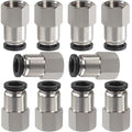 5/16 Air hose fittings, Push to Connect Air fittings Female Straight 5/16 Inch Tube OD x 1/4 NPT Thread Fitting (Pack of 10) - size: OD 5/16 - NPT 1/4, style: Female thread