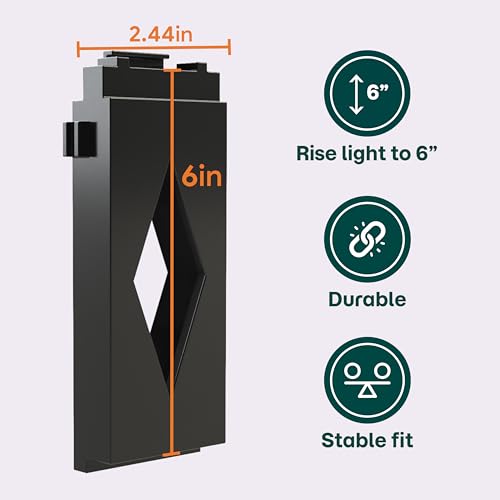 Aquarium Light Risers for Fluval Plant & Marine 3.0 & 2.0 LED | Heat-Resistant Polymer Stand | Toolless Easy Install (6-Inch) - size: 6-Inch