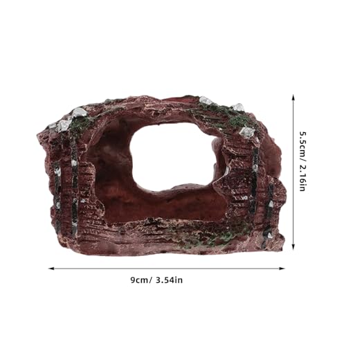 2pcs Aquarium Trunk Decoration Broken Barrel Resin Cave Ornaments Betta Fish Shelter for Small Shrimp and Fish Habitat Random Color