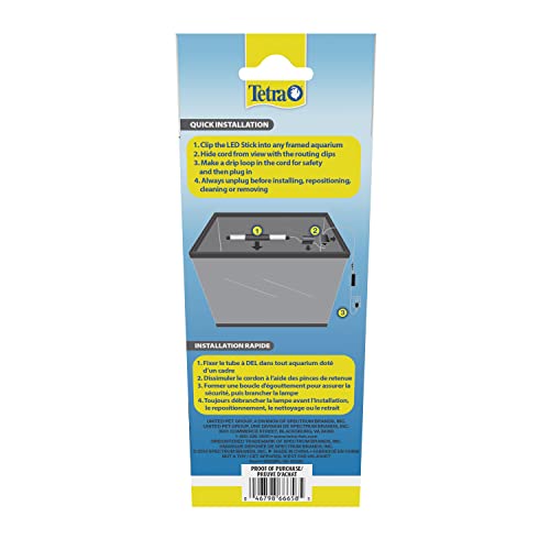 Tetra Hidden LED Stick 6 Inches, Brilliant White Aquarium Light for Tanks Up to 15 Gallons, Model Number: 26658 - size: 6" Light Stick