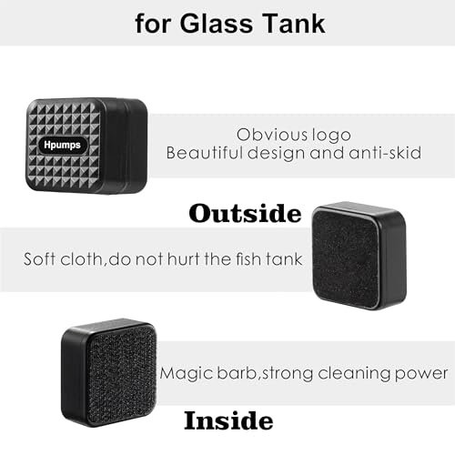 Aquarium Super Strong Mini Magnetic Cleaner for Glass Fish Tank Tiny Algae Brush Not Floating - size: Mini