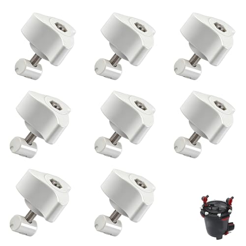 8 Set Canister Filter Lid Fastener, Exact Fit for Fluval FX2, FX4, FX5, FX6 Filters, A20215 Locking Clamp Replacement for Secure Lid Seal and Leak Prevention