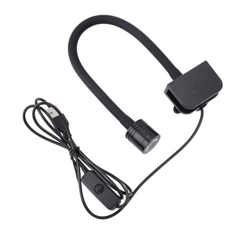 Omabeta LED Aquarium Clamp/Holder On Light High Brightness for 3‑6 Gallons Fish Tank, Small Clamp Aquarium Light for Freshwater Saltwater Aquariums, Aluminum Alloy, Silicone Soft Tube (Neutral)