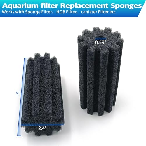 Aquarium Sponge Filter Replacement Sponges, Medium (20-75 Gallon) - size: Replacement Sponge(20-75gal)