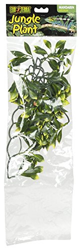 Exo Terra Plastic Terrarium Plant, Medium, Mandarin - color: Mandarin, size: Medium