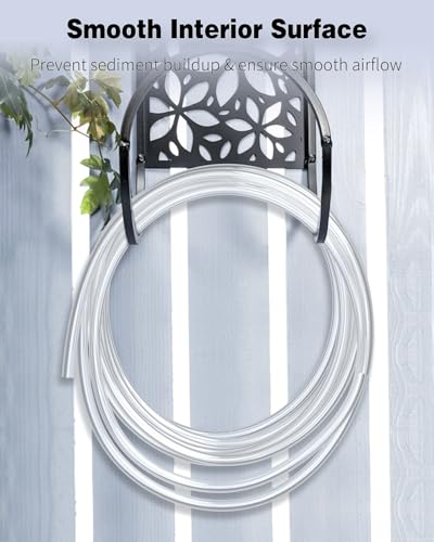 Pawfly 49 Feet Aquarium Airline Tubing, ID 1/2" Clear PVC Flexible Plastic Tube for Aquarium Garden Pond Fountain - size: 1/2" ID, style: 49 Feet