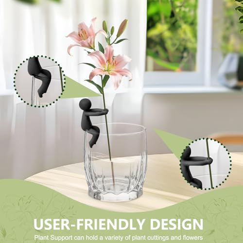 Plant Propagation Buddy, 6pcs Plant Propagation Holder, Plant Cutting Holder Plant Support for Sprouts, Propagation Buddy for Indoor Gardens Or for Stems, Shoots and Cuttings - color: Black-6