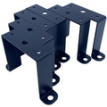 6 PCS 3x3" Square Pipe Tube Strap Clamps,3 inch metal u shaped bracket, steel u clamp bracket for mounting,Powder Coated Black - size: 3“ x 3"