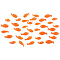CREATCABIN 36Pcs 3 Styles Miniature Resin Fish Small Fish Figurines Dark Orange Mini Sea Ocean Marine Animal Tank Decorative Figure Statues Ornaments for Home Office Desktop Tank Aquarium DIY Decor