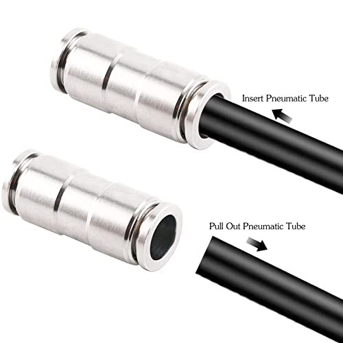 4mm Union Straight Push to connect fittings Stainless Steel Pneumatic Push Connectors,CEKER 4mm x 4mm Tube Quick Connect Fittings Air Line Fittings for 4mm Tube 2Pack - size: 4 mm, style: STRAIGHT