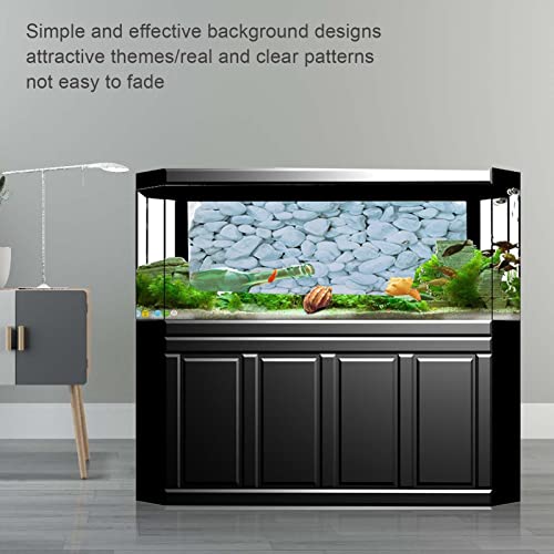 3D PVC Aquarium Background Poster, Self Adhesive Fish Tank Decoration, Realistic Underwater Scene Wallpaper for Freshwater and Saltwater Aquariums with Non Durable (61 * 30CM) - size: 61*30CM