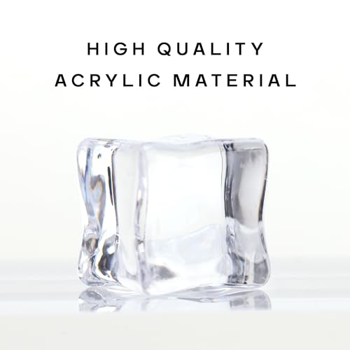 Acrylic Cubes - Gemstones and Crystals - Bag of 39 pcs Vase Filler Jewels for Crafts - Fish Tank Rocks - Sensory Bin Filler Gems for Crafting - Fake Ice Cubes - Clear - color: Clear Cubes