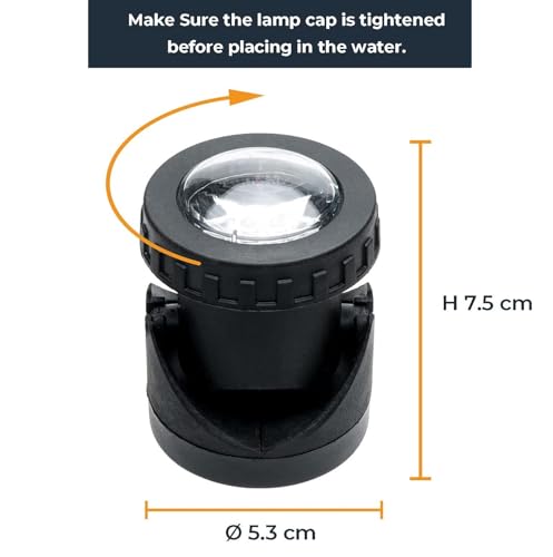 Warm White Pond Lights, Underwater Landscape Spotlights, IP68 Waterproof Submersible Fountain Lights for Garden Yard Aquarium Pond Fountain Waterfall (3 Lights) - size: 3 lights