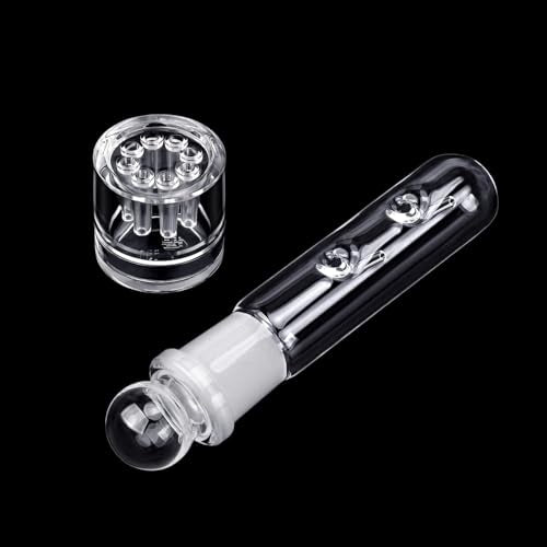 WEAVERBIRD Planaria Trap Catch Trap Leeches Catcher, Clear Glass Leech Trap Tube Catcher 2, 8 Holes for Cherry Shrimp Crystal Red Shrimp Dwarf Shrimp for Aquarium Fish Tank