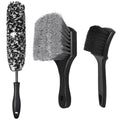 Car Wheel & Tire Brush Set, Wheel Cleaner Brush, Soft & Stiff Bristle Cleaning Brush, Wheel Brushes for Cleaning Wheels, Rim Brush for Car Body Exterior Surface, Carpet, Truck, SUV, RV, Motorcycle