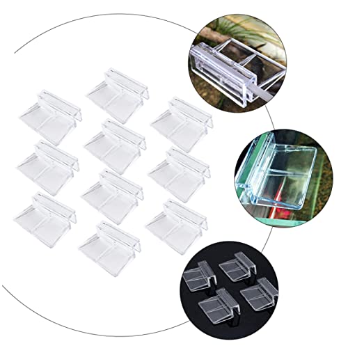 Abaodam 10Pcs Acrylic Support Frames for Fish Tank Aquarium Rack Brackets for Glass Covers Stable Support for Glass