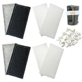 9 Pack Aquarium Filter Media Kit Compatible with Fluval U2 Underwater Filter, Freshwater and Saltwater Aquarium Filter, Includes 4 Foam Pads, 4 Poly Carbon Cartridges and 1 Ceramic Ring - size: U2 Series